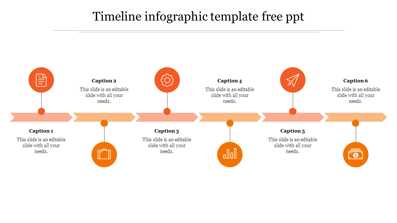 Free - Editable Timeline Infographic Template Free PPT Presentation